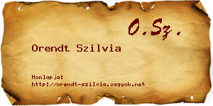 Orendt Szilvia névjegykártya