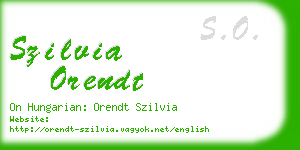 szilvia orendt business card